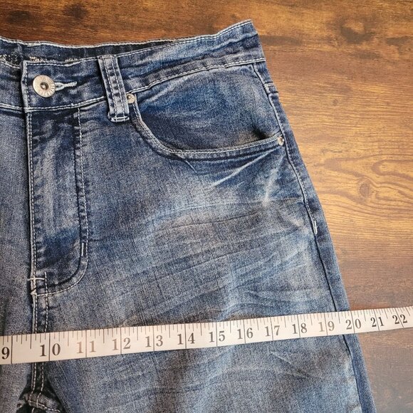 Flypaper Blue Jeans Mens 30x30 Bootcut Medium Light Wash Stretch Denim - Picture 7 of 10